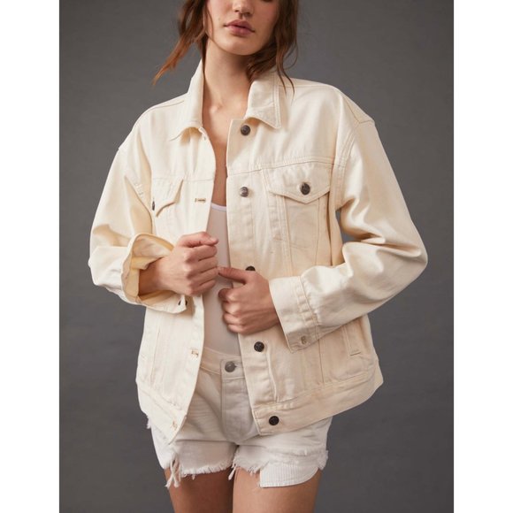 Free People Jolene Trucker Jacket / Ecru - Picture 6 of 14